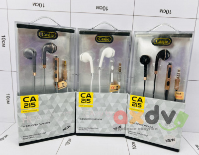Фото Наушники проводные с гарнитурой "Металлический наушник / Metal Earphone" в интернет-магазине axdv.ru