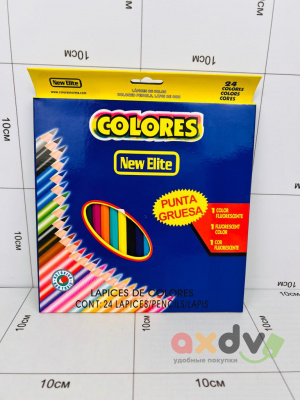 Фото Набор цветных карандашей "Цвета / Colores" 24 дет. в интернет-магазине axdv.ru