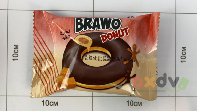 Фото Пончик ЭНИ Браво / ANI® Brawo (Donut с начинкой в шоколадной глазури со вкусом карамели), 6*24*40г.; в интернет-магазине axdv.ru