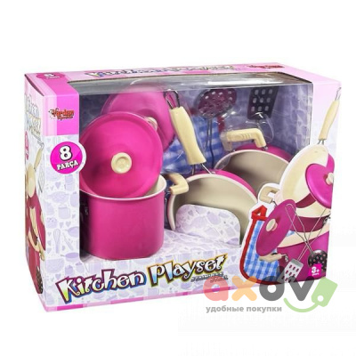 Фото Кухонный игровой набор детской посуды Kitchen Play Set 8psс в интернет-магазине axdv.ru