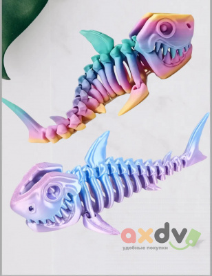 Фото АКЦИЯ!!! Игрушка пластик 3D СКЕЛЕТ АКУЛЫ в интернет-магазине axdv.ru