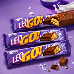 Фото Шоколадные вафли "Милка Лео, вперёд! / Milka Leo Go!" 48гр*32шт (Импорт) в интернет-магазине axdv.ru / аиксдв