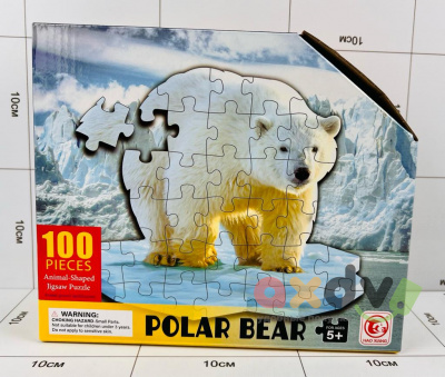 Фото Пазл "Белый медведь / Polar bear" 100 дет. в интернет-магазине axdv.ru