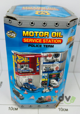 Фото Игровой набор автостанция Моторное МАСЛО / Motor OIL "Полицейская команда / Police team" в интернет-магазине axdv.ru