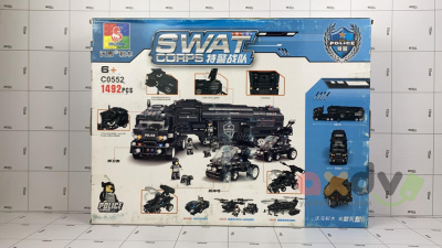 Фото Конструктор Трейлер Спецназ / SWAT, 1492 дет. в интернет-магазине axdv.ru