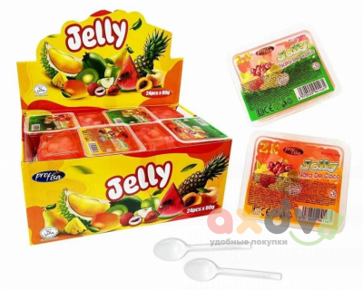 Фото Желе „Ната де Коко“ от Профиза "Jelly Nata de Coco" (Profisa) 80г*24шт*8бл в интернет-магазине axdv.ru
