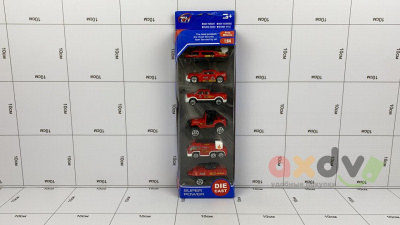 Фото Набор металлических машинок литых под давлением "DIE CAST" Пожарная служба (6 шт) в интернет-магазине axdv.ru