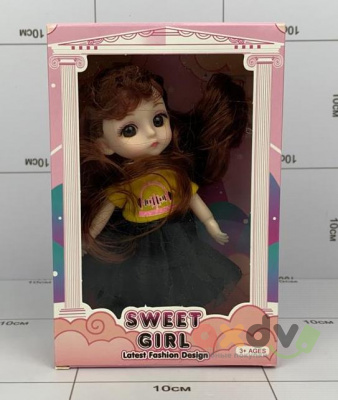 Фото Куколка "Милая девушка / Sweet Girl" в черно-желтом платюшке в интернет-магазине axdv.ru