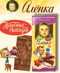 Фото Шоколад Аленка с молочной начинкой с веселинками  87г*10шт в интернет-магазине axdv.ru / аиксдв