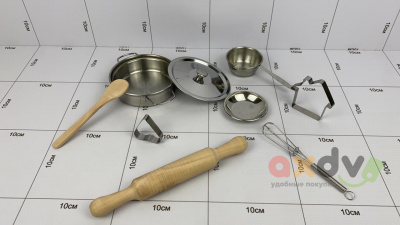Фото Набор металлической посуды "Приготовление вкусной еды / Cooking delicious food" в интернет-магазине axdv.ru