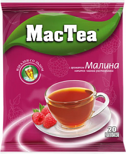 Фото Напиток чайный растворимый Mac Tea с ароматом Малины м/уп 16г*20шт*50бл в интернет-магазине axdv.ru / аиксдв
