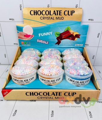 Фото Слайм "Шоколадный стакан Кристальная грязь / Chocolate Cup Crystal Mud" 1/12 в интернет-магазине axdv.ru