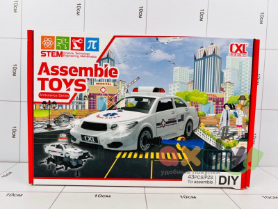 Фото Конструктор "Собери игрушку — скорую помощь / Assemble Toys Ambulance" 43 дет. в интернет-магазине axdv.ru