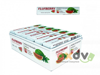 Фото Жевательная конфета "Флуфбери / Flufberry" со вкусом арбуза 17г*30шт*16бл в интернет-магазине axdv.ru