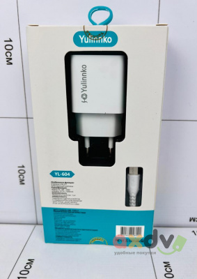 Фото Зарядный шнур Type-c с USB адаптером YL-604 в интернет-магазине axdv.ru