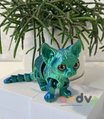 Фото Брелок пластик 3D КОТ СФИНКС в интернет-магазине axdv.ru