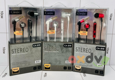 Фото Наушники проводные с гарнитурой "Металлический наушник / Metal Earphone" в интернет-магазине axdv.ru