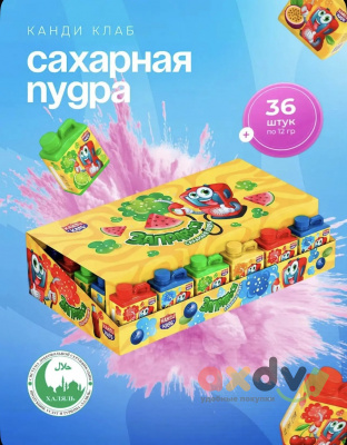 Фото Сахарная пудра "Заправься" 12гр*36шт*12бл в интернет-магазине axdv.ru