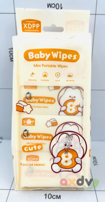 Фото Влажные жетские салфетки "Baby Wipes" зайчик в интернет-магазине axdv.ru