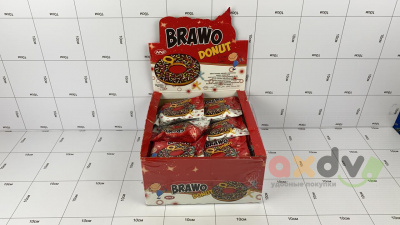 Фото Пончик ЭНИ Браво / ANI® Brawo Donut (с начинкой в шоколадной глазури с кондитерской посыпкой), 6*24*40г.; СК-015, код2050, Турция в интернет-магазине axdv.ru