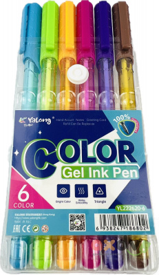 Фото Набор цветных ручек (6 цветов) Длинный цвет / Yalong Color YL222620-6 в интернет-магазине axdv.ru