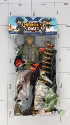 Фото Набор военный "Герои идут! / Heroes Go!" с пистолетом в интернет-магазине axdv.ru