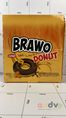 Фото Пончик ЭНИ Браво / ANI® Brawo (Donut с начинкой в шоколадной глазури со вкусом карамели), 6*24*40г.; в интернет-магазине axdv.ru