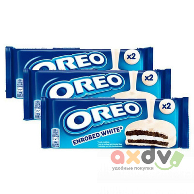 Фото Печенье Орео в белом шоколаде / Oreo Enrobed White 41гр*24шт (Импорт) в интернет-магазине axdv.ru