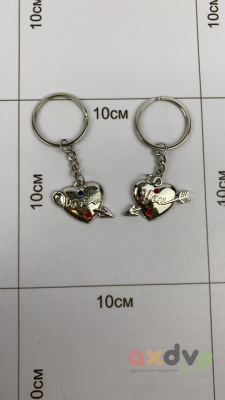 Фото Брелок парный "Сердца, Люблю тебя / Love you" в интернет-магазине axdv.ru