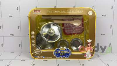 Фото Набор металлической посуды "Приготовление вкусной еды / Cooking delicious food" в интернет-магазине axdv.ru