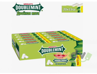 Фото Жевательная резинка в подушечках "Риглис Двойная мята / WRIGLEYS DOUBLEMINT" в интернет-магазине axdv.ru