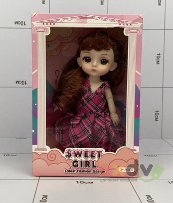 Фото Куколка "Милая девушка / Sweet Girl" в фиолетовом платюшке в интернет-магазине axdv.ru