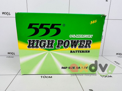 Фото Батарейка пальчиковая 555 "Мощные аккумуляторы / High power batteries" блистер (4шт) в интернет-магазине axdv.ru