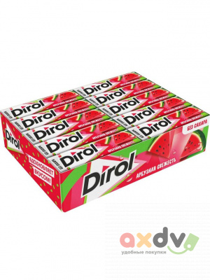 Фото Жевательная резинка Дирол / Dirol "Арбуз", 30*13,6 гр. в интернет-магазине axdv.ru