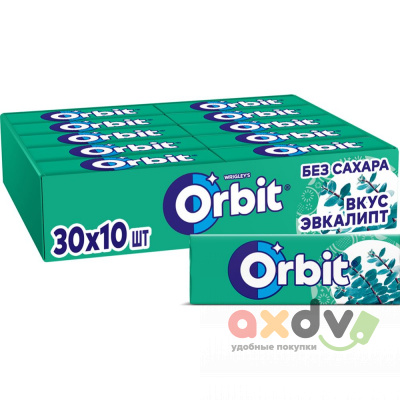 Фото Жевательная резинка "Орбит/Orbit" Эвкалипт 13,6г 30/60 в интернет-магазине axdv.ru