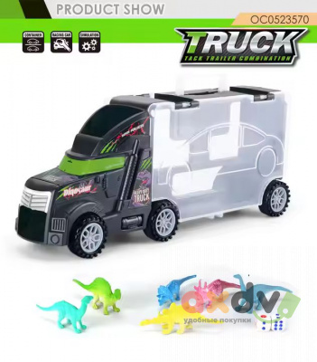 Фото Машина "Грузовик-динозавр / Truck Dino" + настольная игра в интернет-магазине axdv.ru