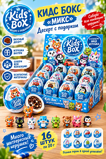 Фото КИДС БОКС / KIDS BOX "Микс" Десерт с подарком 20г*16шт в интернет-магазине axdv.ru / аиксдв