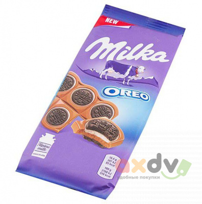 Фото Шоколад "Милка/Milka" с печеньем "Орео" со вкусом ванили 16*92гр в интернет-магазине axdv.ru