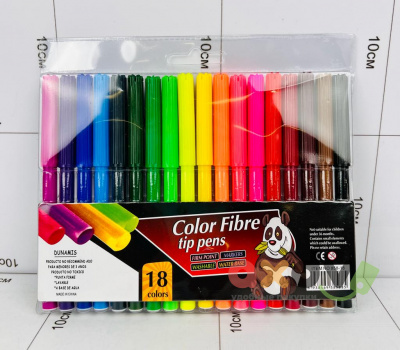 Фото Фломастеры 18 цветов "Цветное волокно / Color Fibre" в интернет-магазине axdv.ru