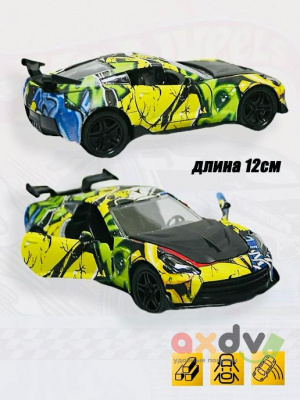 Фото Машина металлическая Шевроле Корвет Z06 с аэрографией 1/18шт в интернет-магазине axdv.ru
