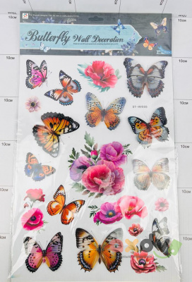 Фото Наклейки 3D-декор «Бабочка» / 3D "Wall Decoration" Butterfly ST-HV в интернет-магазине axdv.ru
