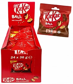 Фото КитКат Шарики в молочном шоколаде / KitKat Balls Milk 36г*24шт (Импорт) в интернет-магазине axdv.ru / аиксдв