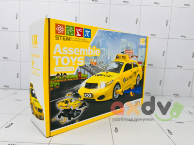 Фото Конструктор "Собираем игрушечное такси / Assemble Toys Taxi" 41 дет. в интернет-магазине axdv.ru