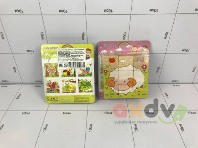 Фото Игрушка развив. кубики дерев. "ШЕСТЬ КАРТИНОК" в интернет-магазине axdv.ru