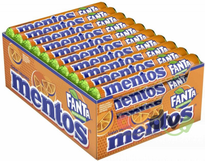 Фото Жевательная конфета Mentos Фанта 37,5г* 40шт*8б в интернет-магазине axdv.ru