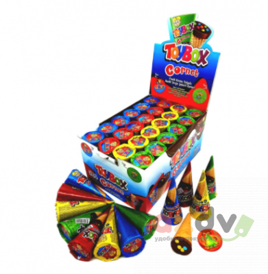 Фото ТОЙБОКС КОРНЕТ / TOYBOX CORNET вафельный рожок с ореховой пастой 25гр*24шт*6бл*1кор Т2002 в интернет-магазине axdv.ru
