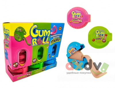 Фото Жевательная резинка Ролл Макси "Gum Roll Maxi" 7г*24шт*24бл в интернет-магазине axdv.ru