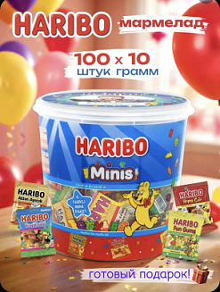 Фото Мармелад Харибо Мини /Haribo minis 10гр*100шт*6б в интернет-магазине axdv.ru / аиксдв