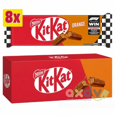 Фото КитКат Апельсин / KitKat Orange 2 пальца 165,6гр*20шт (20,7гр*8шт) (Импорт) в интернет-магазине axdv.ru