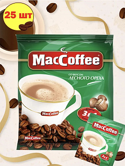 Фото Кофе MacCoffee Лесной орех 3в1 м/уп 18г*25шт*20бл в интернет-магазине axdv.ru / аиксдв
